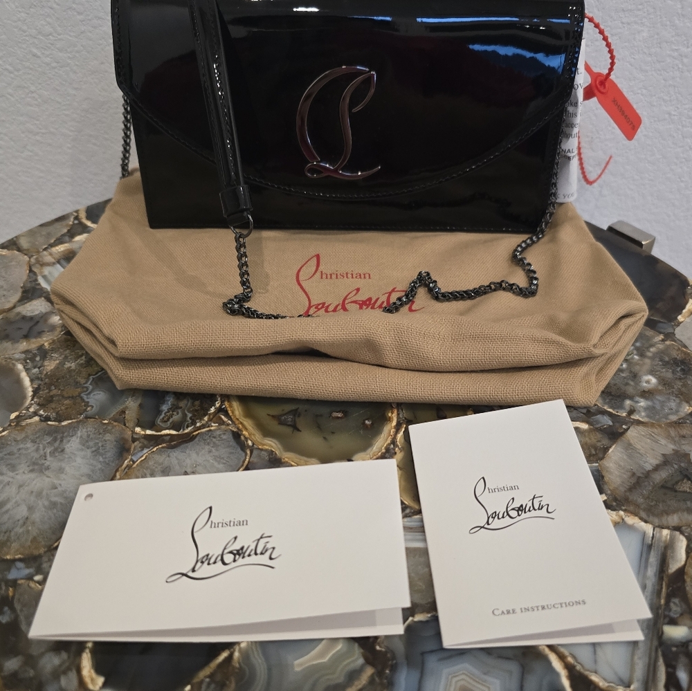 Christian Louboutin Loubi54 Black Patent Leather Bag - Picture 11 of 11